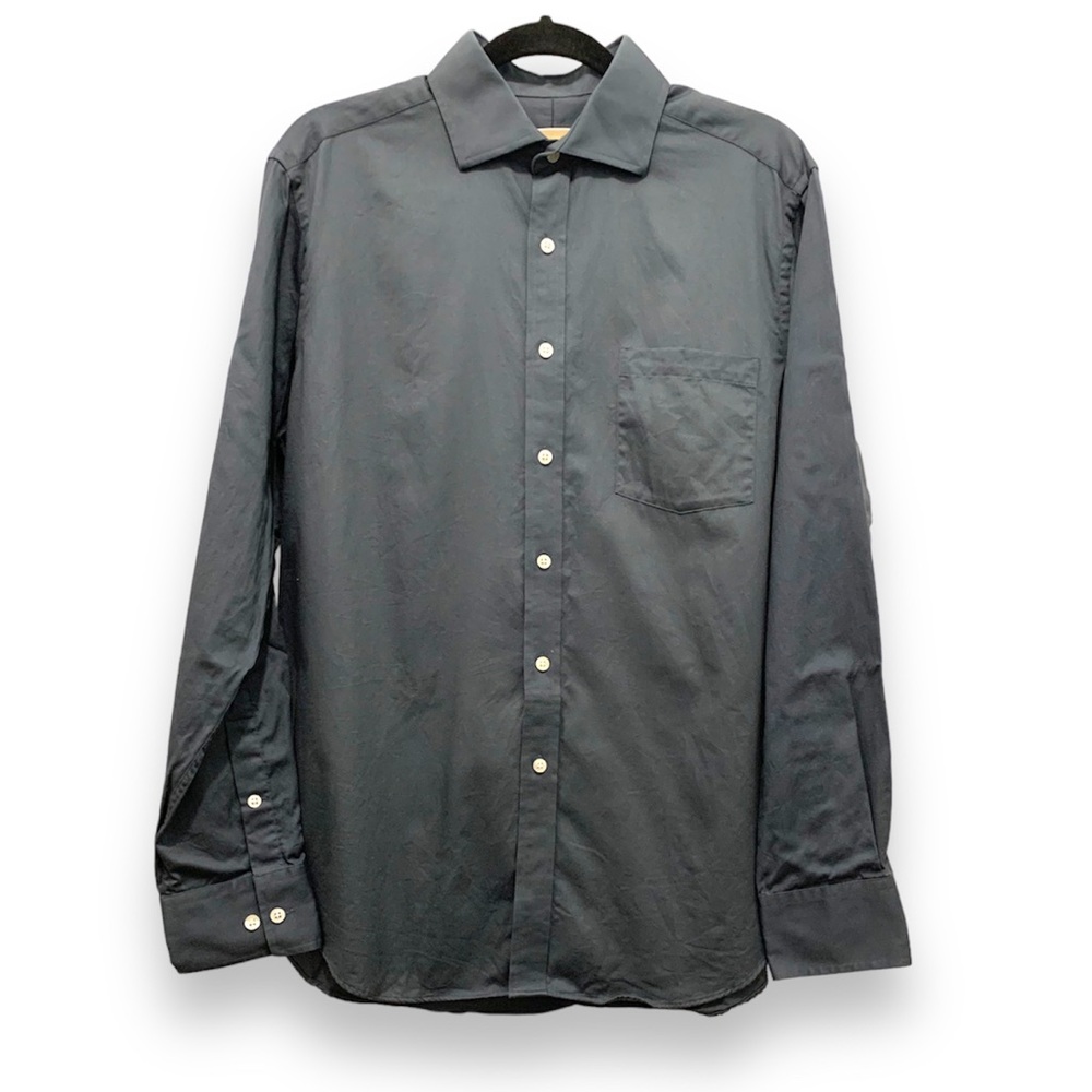 Michael Kors Button Down Shirt Charcoal Blue